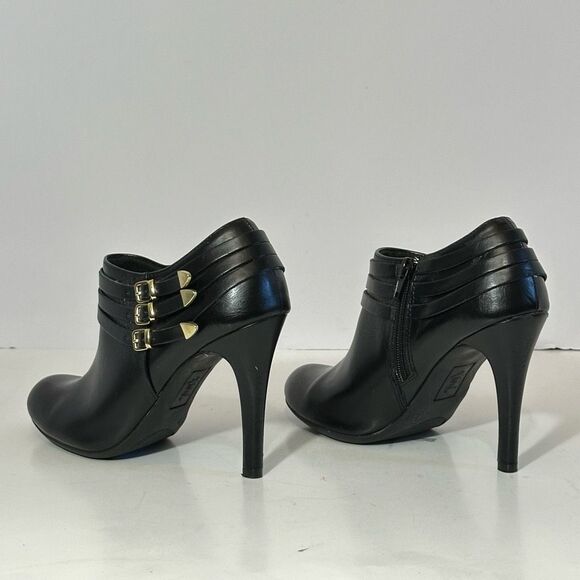 Fioni Black & Gold Heeled Boots | Women Size 7 ½ - Picture 3 of 12